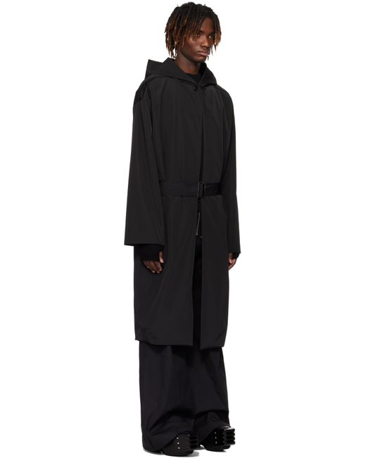 Manteau Long Noir À Capuche Rick Owens pour homme en coloris Black
