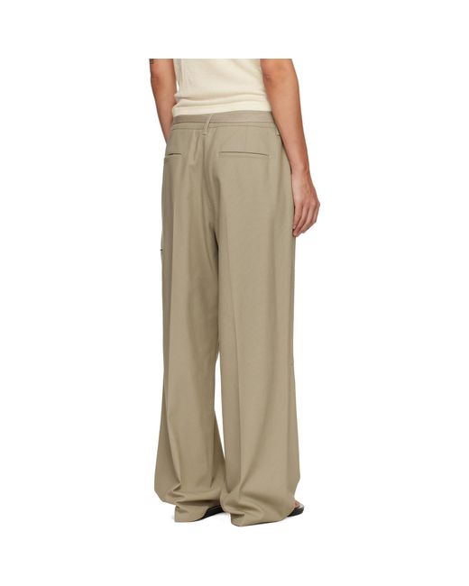 LE17SEPTEMBRE Natural Twill Paneled Trousers