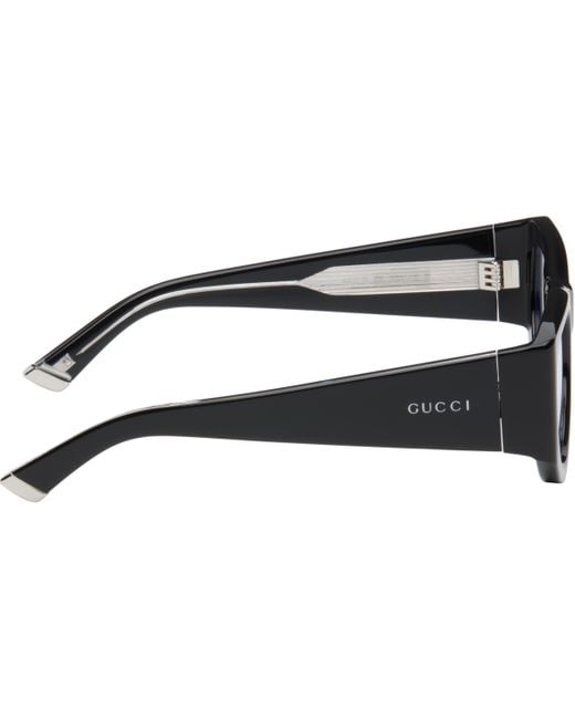 Gucci Black Rectangular-Frame Glasses for men