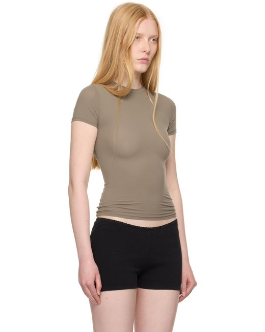 Skims Black Taupe Fits Everybody T-Shirt