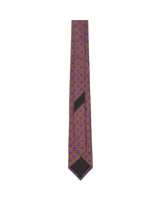 Dries Van Noten Black Printed Silk Tie for men