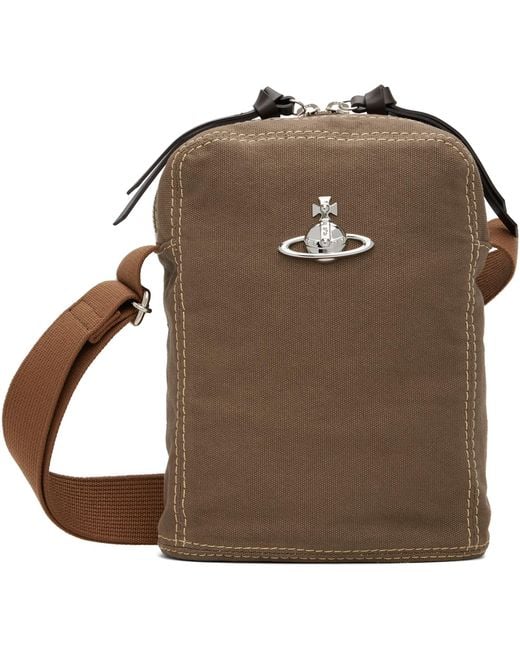 Vivienne Westwood Brown Khaki Luke Crossbody Bag for men