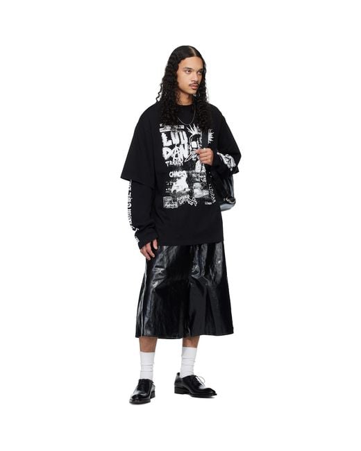 Lu'u Dan Black Double Deck T-Shirt for men