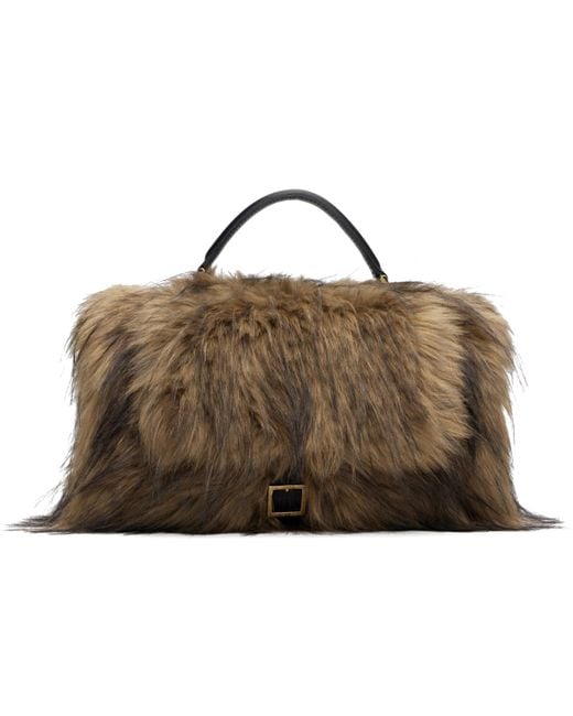 Sacai Faux-Fur Muff Bag in Black | Lyst Canada