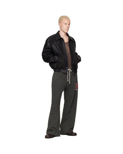 RIVINGTON roi Rebis Black 'Anti Death Principal' Sweatpants for men