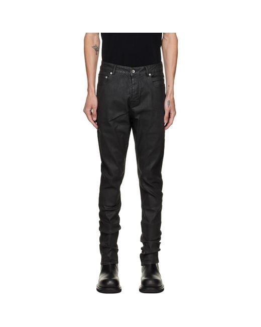 Rick Owens Black Tower Detroit Cut Jeans for men
