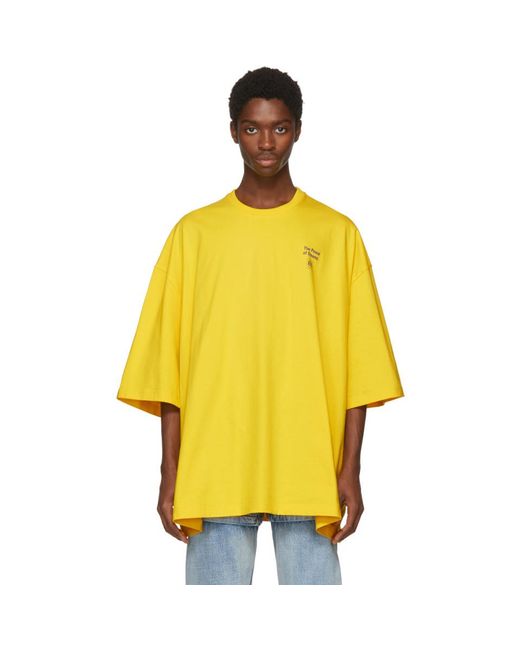 T-shirt jaune Power of Dreams Big Fit Balenciaga pour homme en coloris Yellow