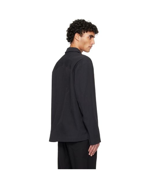 Veilance Black Mionn Softshell Overshirt for men