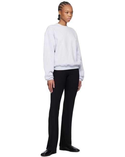 Skims グレー Cotton Fleece クラシック クルーネック スウェットシャツ White