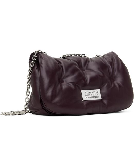Maison Margiela Black Burgundy Medium Glam Slam Flap Bag