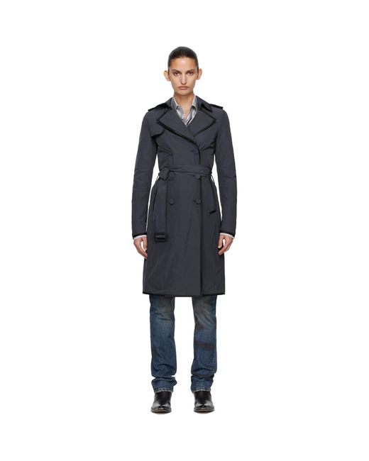 AARON ESH Black Nylon Trench Coat