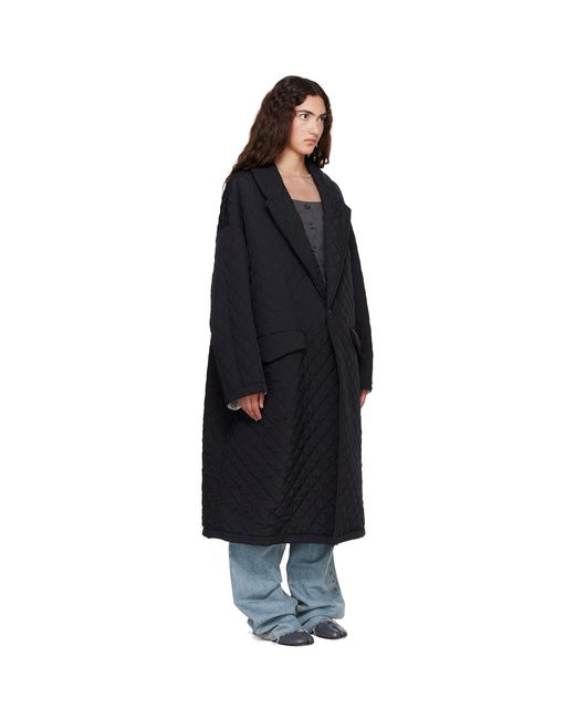 Maison Margiela Black Quilted Coat