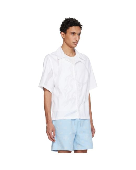Casablanca White 'The Art Of The Serve' Fil Coupé Shirt for men