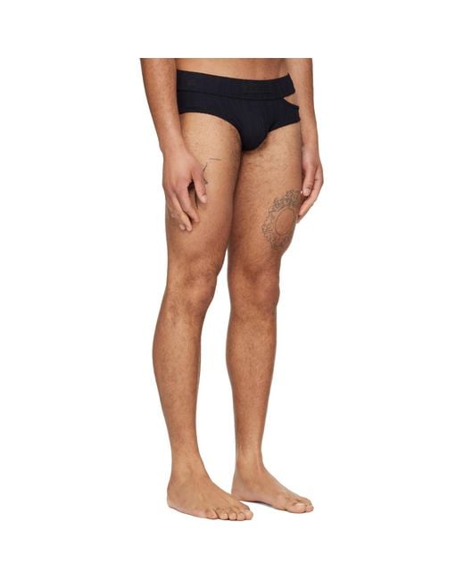 Louis-Gabriel Nouchi Black Asymmetrical Opening Briefs for men