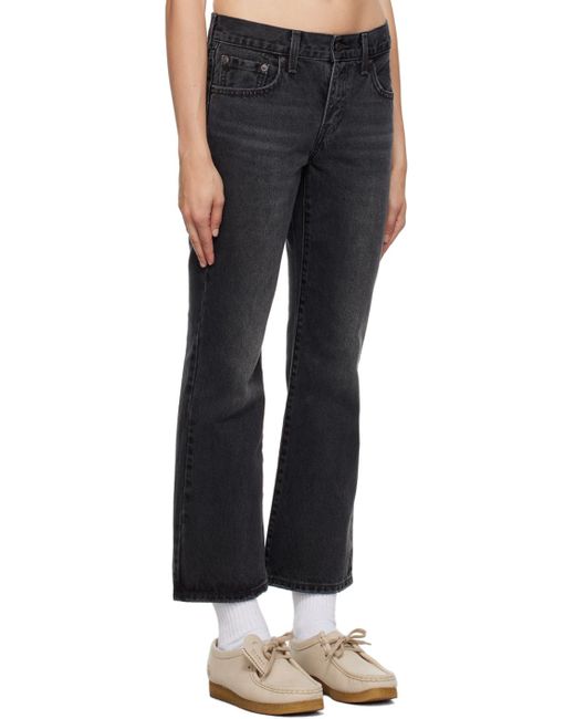 Levi's Black Middy Ankle Bootcut Jeans