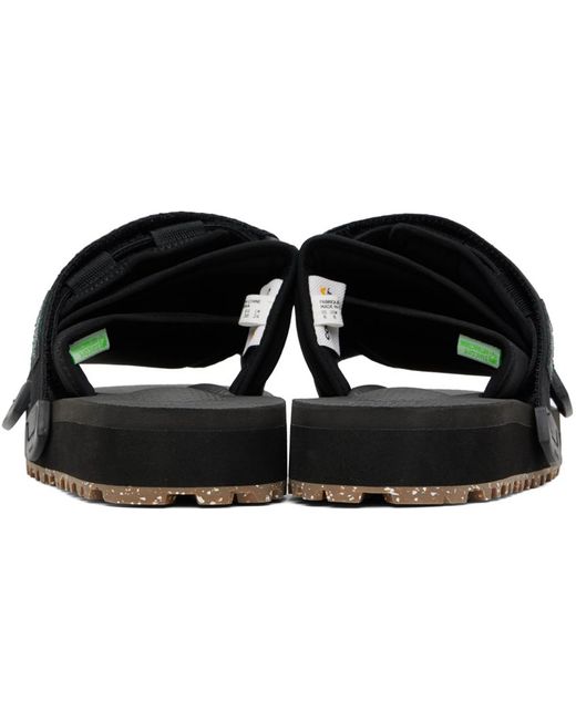 Suicoke Black Moto-Cab-Eco Sandals for men
