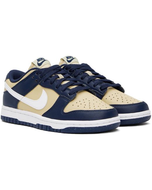 Nike Blue Navy & Beige Dunk Low Next Nature Sneakers