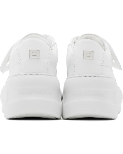 Acne Black Velcro Strap Platform Sneakers