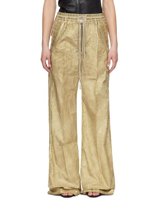 Rick Owens ベージュ Hollywood Geth Belas ラウンジパンツ Natural