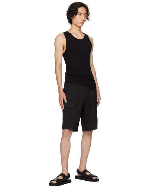 Rohe Black Tailo Cargo Shorts for men