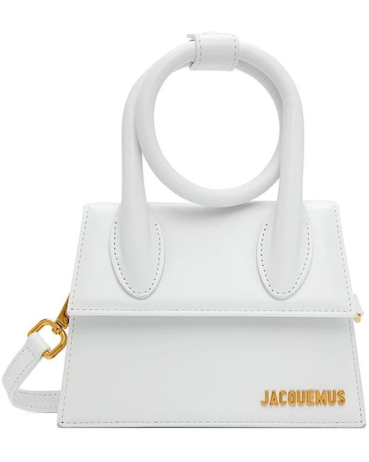 Jacquemus Leather White 'le Chiquito Noeud' Shoulder Bag | Lyst UK