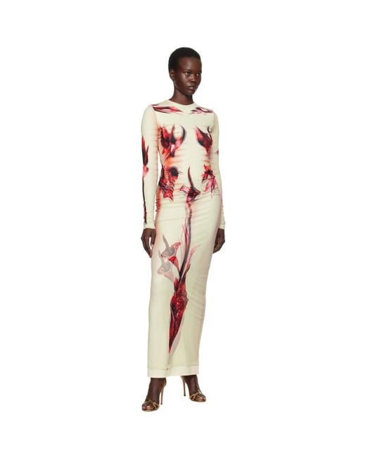 Jean Paul Gaultier Black 'The Flower Body Morphing Marinière' Maxi Dress