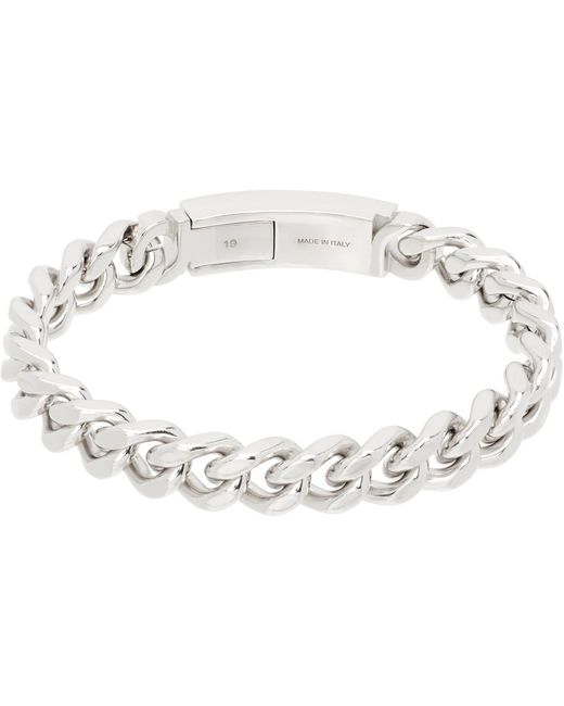 Ferragamo Metallic Curb Chain Bracelet for men