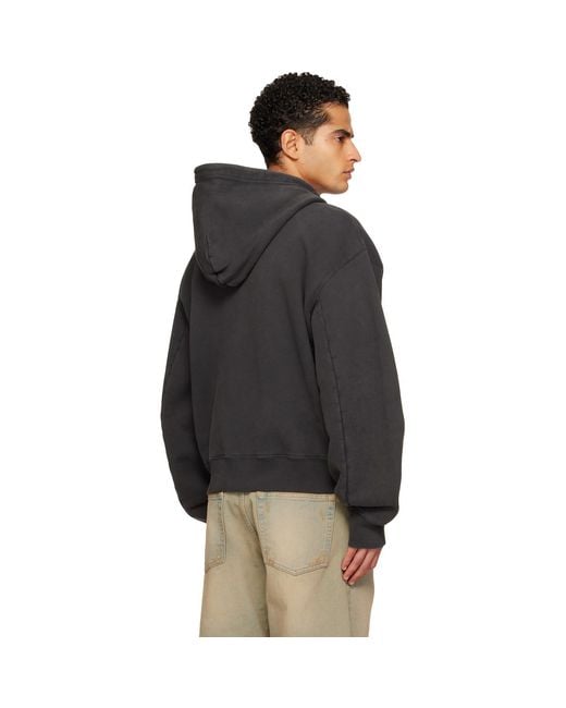 Hope Black Oversized Zip-Up Hoodie for men