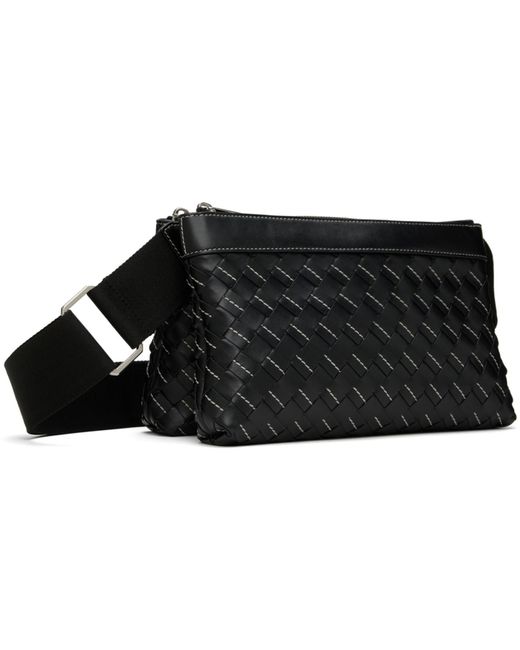 Bottega Veneta Black Intrecciato Convertible Pouch for men