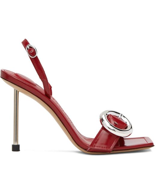 Chaussures à talon aiguille 'les sandales regalo hautes' rouges - le chouchou Jacquemus en coloris Red