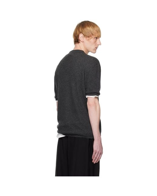 The Row Black Isao Polo for men