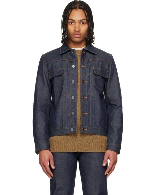 A.P.C. メンズ ブルー ネイビー デニム ワークジャケット 【公式通販】
