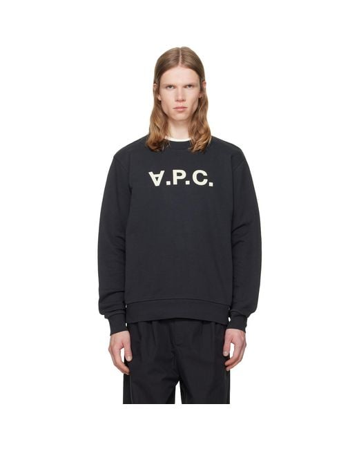 A.P.C. Black Standard Grand 'Vpc' Sweatshirt for men