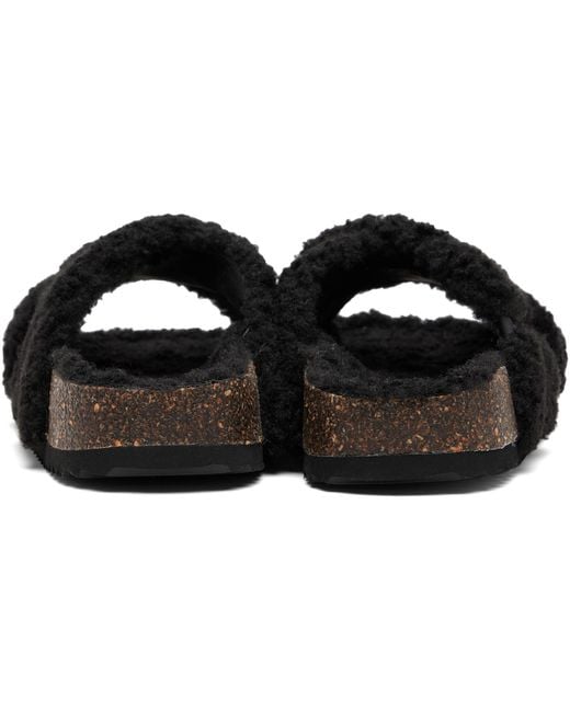 DIESEL Black D-Woodstock Cross Sandals for men