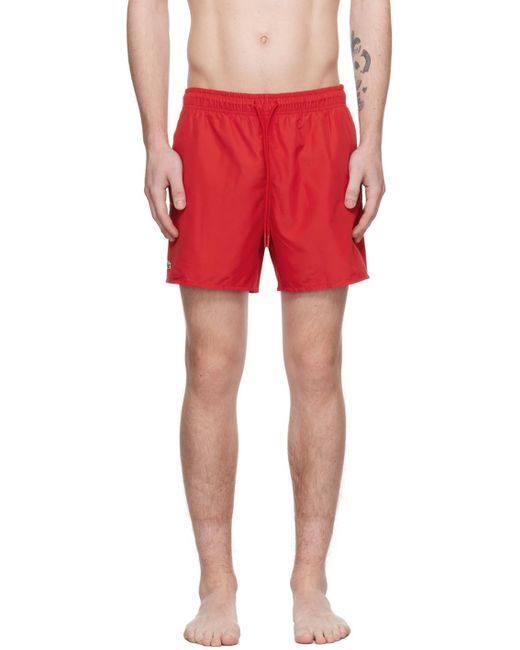 Lacoste Red Quick-dry Swim Shorts for men