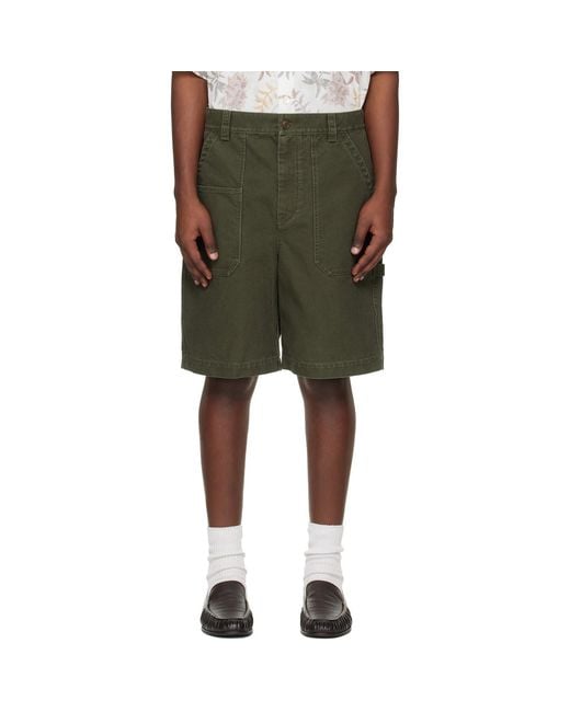 Isabel Marant Green Khaki Akyle Shorts for men