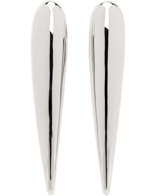 Hugo Kreit White Nail Earrings for men