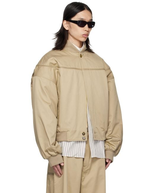 Willy Chavarria Natural Gas Station Bomber Jacket for men