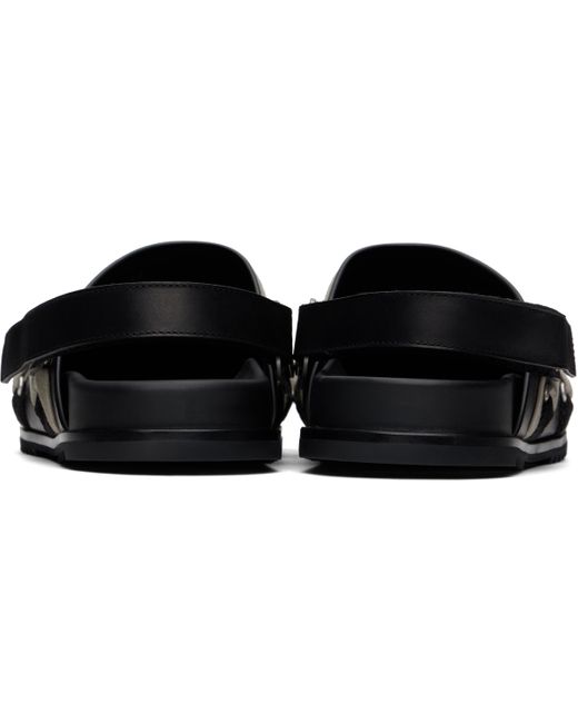 Rick Owens Black Hollywood Megalaced Mules for men