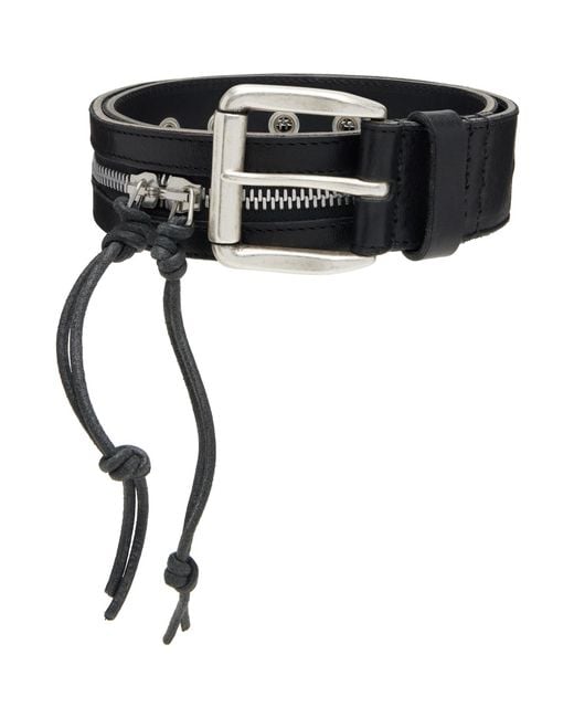 Our Legacy Black Zipped Belt for men