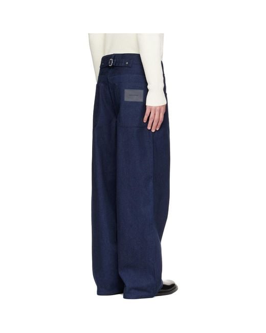 sunflower Blue Super Wide Cinch Jeans for men