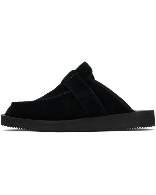 Suicoke Black Lemi-sab Slip-on Loafers for men