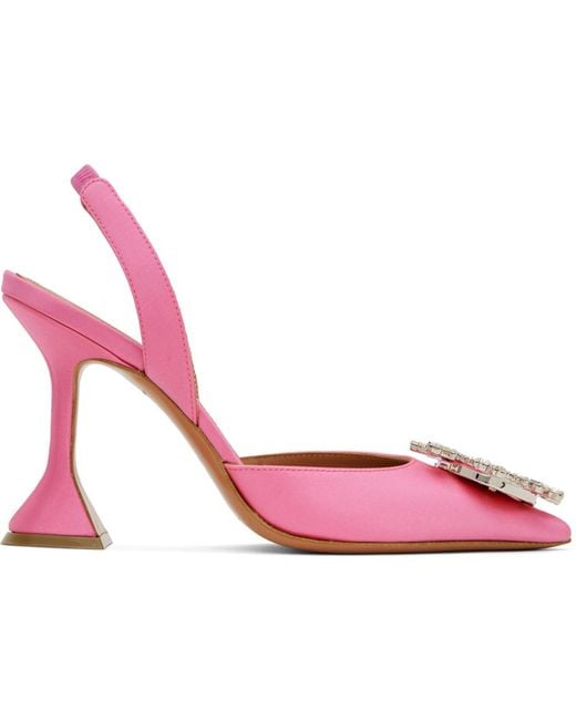 AMINA MUADDI Pink Begum Sling 95 Heels