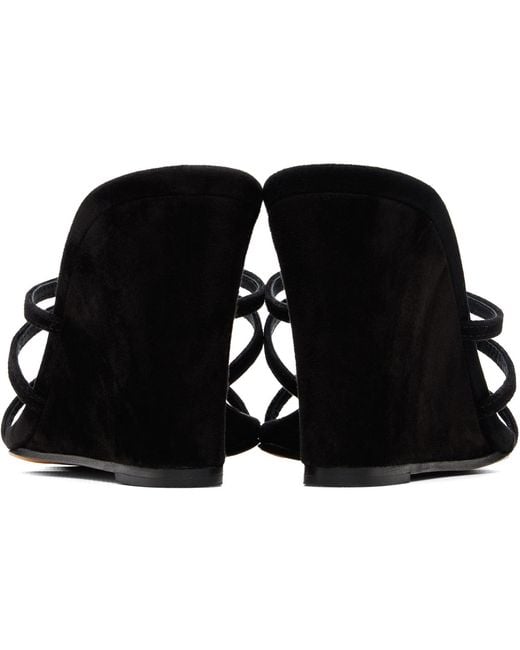 Maryam Nassir Zadeh Black Opera Wedge Heeled Sandals