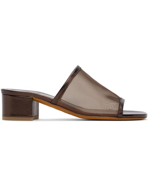 Maryam Nassir Zadeh Black Bronze Sophie Slides