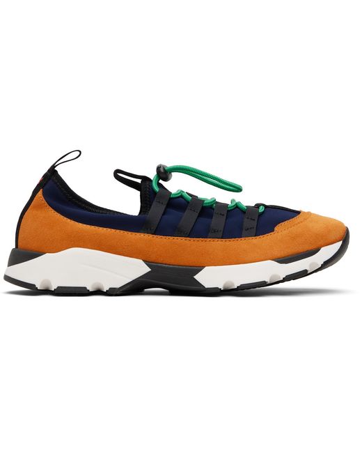 Marni Blue Lycra Lace-Up Running Sneakers for men