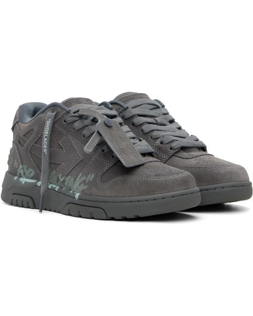 Off-White c/o Virgil Abloh Black Out Of Office For Walking Suede Sneakers for men