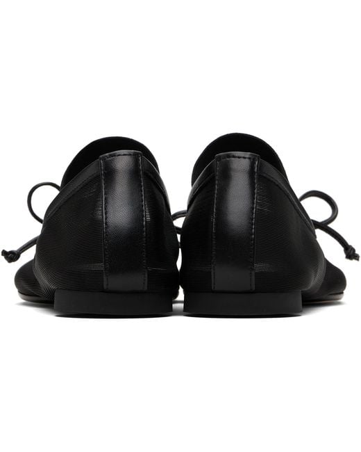 MM6 by Maison Margiela Black Anatomic Numeric Ballerina Flats