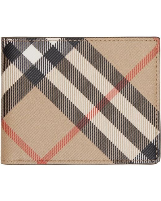 Burberry Multicolor Check Slim Bifold Wallet for men