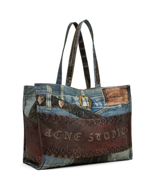 Acne Black Logo Shoulder Tote
